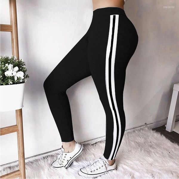 Leggings pour femmes 2023 noir hautement pour les femmes Sport Gym Yoga Pantalon gris rayé surdimensionné Pantalon décontracté sans couture Fitness Pantalon Mujer