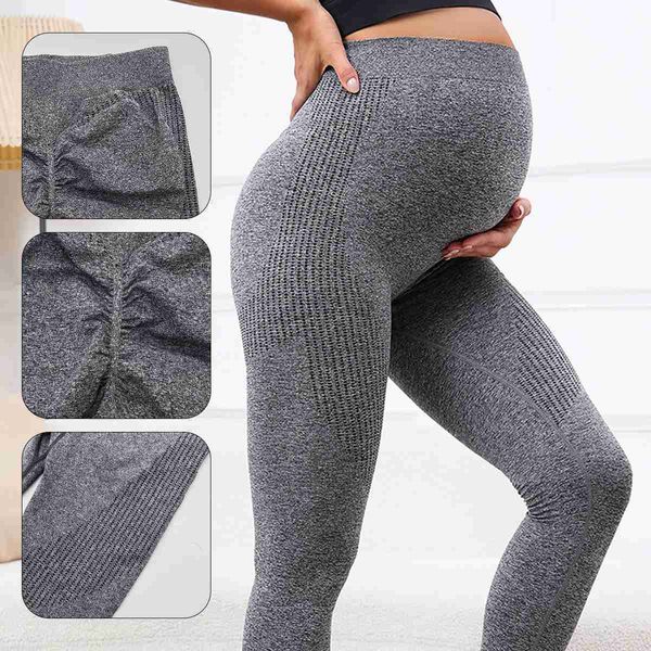 Leggings pour femmes 2023 pantalons de yoga de maternité taille haute pour femmes sur le ventre soutien de grossesse entraînement collants de yoga pantalons Leggings de yoga de grossesse