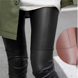 Leggings femme 2023 femmes Sexy noir marron Pu pantalon maigre Stretch Push Up LightmaPants brevet mince goutte