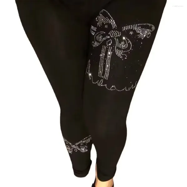 Leggings pour femmes 50-100kg, pantalon de loisirs, Slim, ajusté, élastique, taille haute, diamant, densité, bas Capris