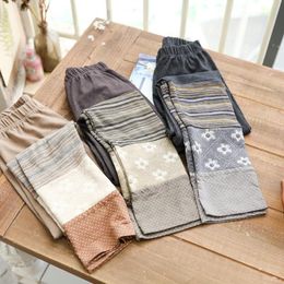 Damesleggings 58-116cm Elastische taille / Lente Herfst Dames Zoete Mori Kei Meisje Los Patchwork Comfortabel Katoen