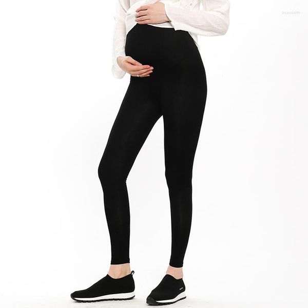 Leggings de mujer Pantalones de maternidad ajustables Mujeres embarazadas Pantalones suaves finos Ropa de cintura alta