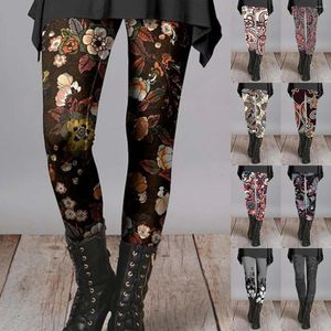 Leggings pour femmes automne et hiver artistique splash imprimé pantalon extensible doux robe d'affaires pour femmes bureau