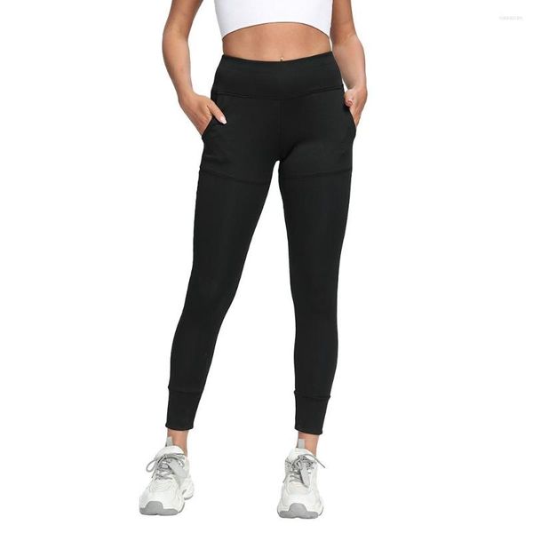 Leggings noirs pour femmes, pantalon court de Yoga, longueur cheville, course à pied, sport, FItness