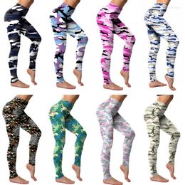 Leggings voor dames camouflage Gedrukte legging hoog elastisch jeggings leger groene yogabroek voor dames graffiti -stijl sportkleding slank stretch