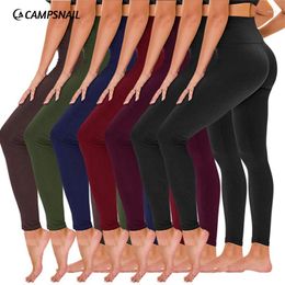 Dameslegging CAMPSNAIL 7-pack multi voor dames Buttery Soft Workout-broek High Waisted Yoga Street Bottoms Sexy Heupen Legging