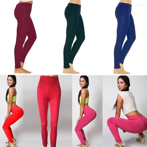 Leggings pour femmes Pantalons de yoga en coton Mode Body Building Pénétration externe Serrage et levage de la hanche Sexy Serré AutomneWinter