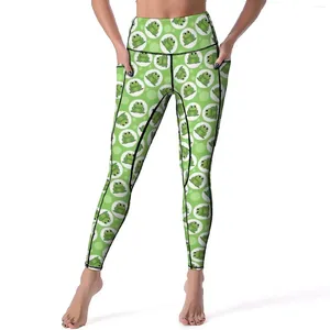 Damesleggings Leuke Groene Kikker Liefde Cartoon Kikkers Fitness Hardlopen Yogabroek Push Up Mode Leggins Sneldrogend Ontwerp