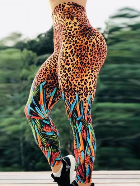 Leggings pour femmes mode Sexy imprimé léopard numérique sport Fitness Leggins taille haute pantalons de Yoga Push Up Gym femmes entraînement Jegging