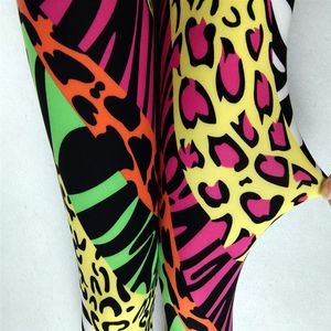 Leggings voor dames fccexio luipaard graan kleur print vrouwen leggings hoge elastische lopende sport leggings slanke vrouwelijke casual broek fitness broek 230412