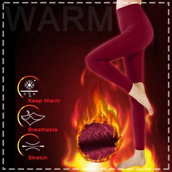 Leggings de mujer Mujer Espesar Terciopelo Invierno Elástico Mantener Caliente Pantalones de Yoga Casual Fitness Sin Costuras Capris Pantalones Entrenamiento Legging Largo