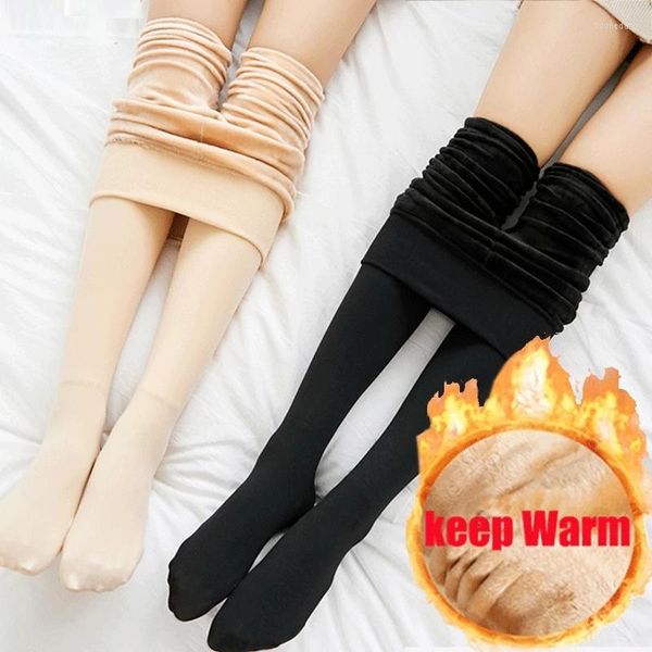 Leggings da donna Collant in pile Caldi collant invernali Collant termici termici