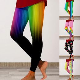 Leggings de mujer para mujer, pantalones de bloque de Color con estampado de moda, Tops informales de negocios elásticos suaves