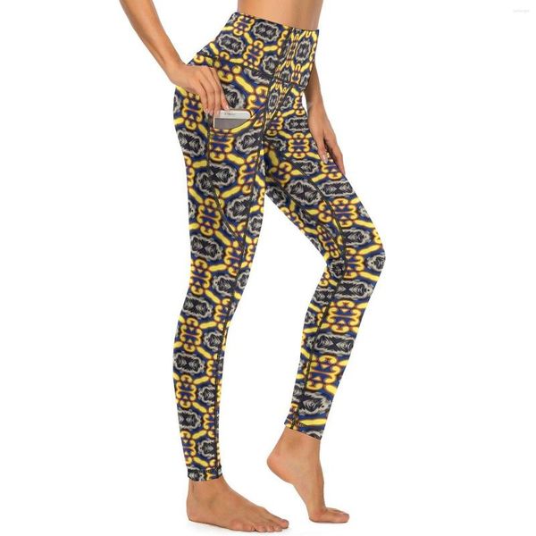 Leggings pour femmes Funky Baroque Vintage imprimé pantalon de Yoga taille haute drôle Leggins extensible graphique collants de sport cadeau