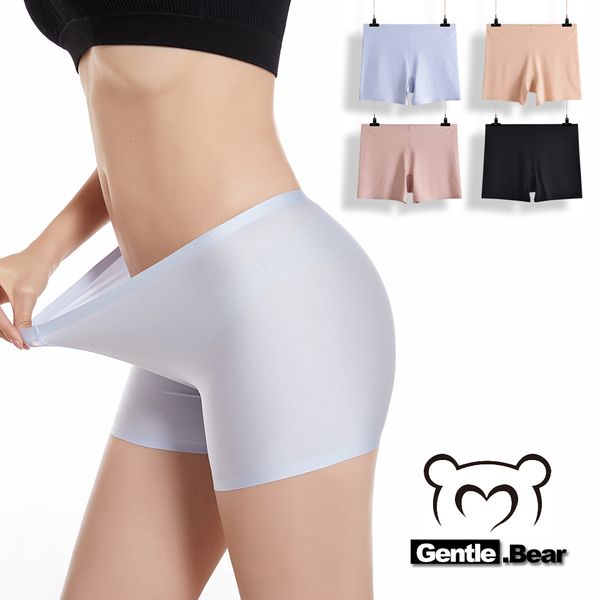 Leggings pour femmes Gentle.Bear Ice Silk Shorts Pantalons de sécurité sans couture pour femmes Taille haute Plus Size Sous-vêtements Femmes Anti Friction Jupe Boxer Culotte 230503