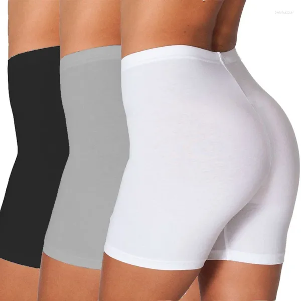 Leggings pour femmes hautes taille élastique printemps d'été pantalon de sécurité de couleur solide sexy blanc noir gris plus taille shorts décontractés ajustement
