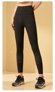 Leggings voor dames met hoge taille heupheffing kleine zwarte broek hoge elasticiteit kan geen versnellingsbak die buik vormt snel drogende barbie y240508