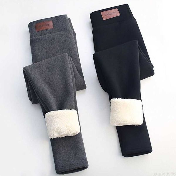 Leggings pour femmes taille haute 12% Spandex pantalons chauds hiver maigre épais velours polaire fille Leggings femmes pantalons pantalons pour femmes Leggings