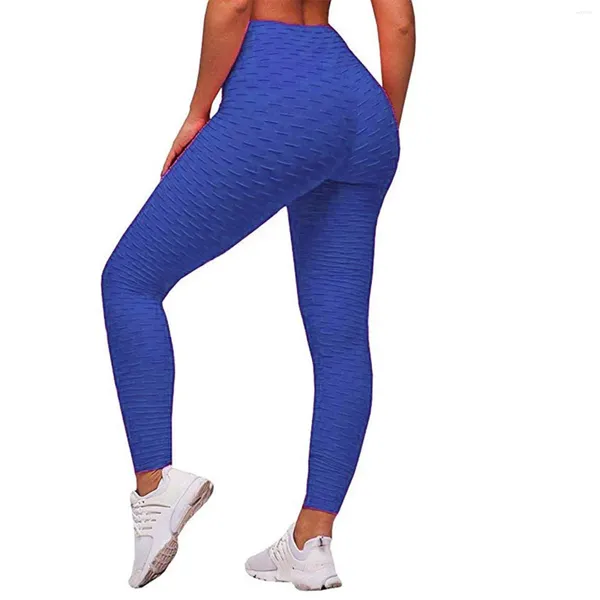 Leggings de leggings à motifs de fitness Pantalons de yoga de fitness High Waist Gingham-Lengle Females Sports Running