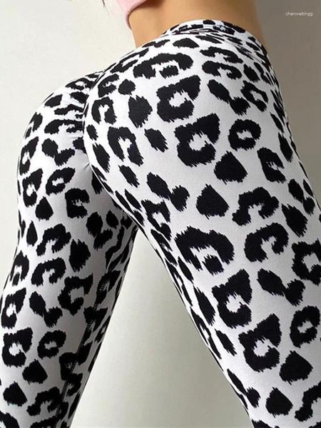 Leggings de mujer Leopardo Mujeres Medias de entrenamiento suaves Fitness Leggin Trajes Pantalones de yoga Ropa de gimnasio de cintura alta Deportes apretados