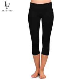 Leggings Femmes Letsfin Haute Qualité Lait Soie Femmes Taille Fitness Solide Noir Élastique Doux Slim Midcalf Pantalon 231214