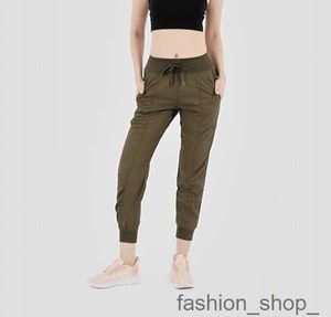 Leggings Femmes Lulus Lululemens Femmes Yogas Studio Pantalon Dames Rapidement Séchage Cordon De Course Pantalon De Sport Lâche Danse Jogger Filles Gym Fitness 7 8YBG