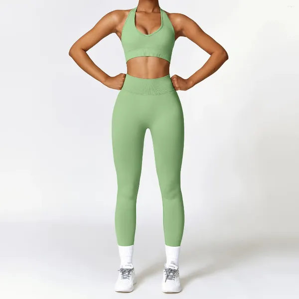 Leggings Femmes MODITIN 2023 Arrivée d'hiver Femmes Sports Fitness Set Jolie Soutien-gorge Tops Taille Haute Push Up Pantalon Serré Vêtements De Gym