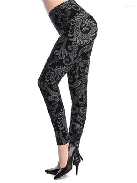 Leggings Femme Nducjsi Printemps Été Slim Fitness Legging Pantalon décontracté Imprimé Leggin Pantalon élastique Femme Stretch Floral Love Noir