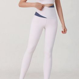 Leggings pour femmes pantalons de Yoga blanc nu pour les femmes portant des sports de course taille haute et de levage de hanche élastiques
