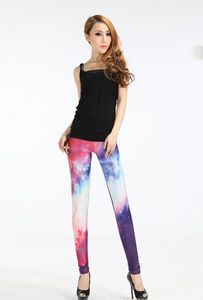 Leggings pour femmes pantalons élastiques impression 3D couleur magique Sexy Slim Stretch Graffiti Leggings