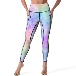 Leggings femme Pastel Tie Dye imprimé spirale pantalon de Yoga de gymnastique Push Up rétro Leggins Stretch graphique Sport Legging XL XXL