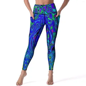 Pantalons de yoga Swirl LEGGings Reggings Retro Liquid