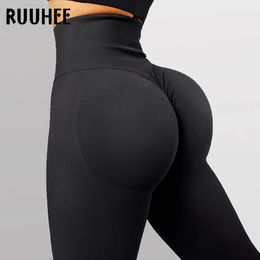 Damesleggings RUUHEE Naadloze legging Effen Scrunch Butt Lifting Booty Hoge taille Sportkleding Gymleggings Push-up Damesleggings Voor fitness 231110