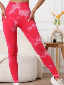 Leggings taille haute sans couture pour femmes, pantalon de Yoga, teint par nouage, serré, décontracté, mode, pantalon tricoté Sexy pour dames