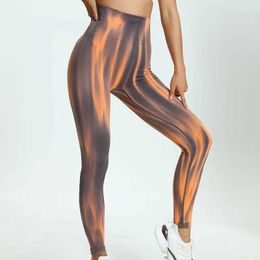 Leggings féminins Sean Tsing Leggings Femmes hautes taille pantalon sportif imprimé sans couture