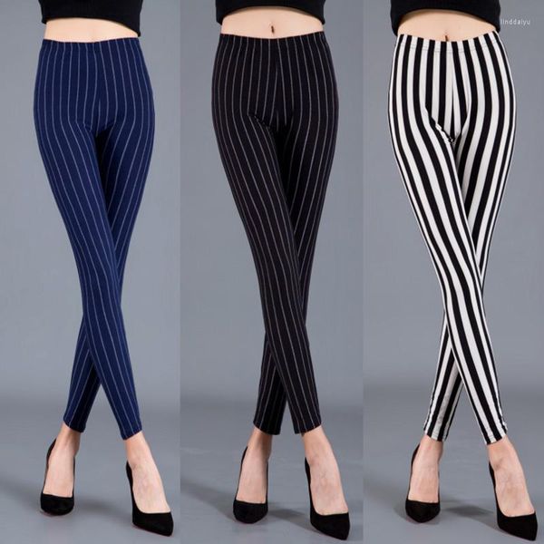 Leggings pour femmes Sexy noir blanc rayures Leggings femmes mince Legging numérique mince imprimé fleuri femmes vêtements de sport décontractés