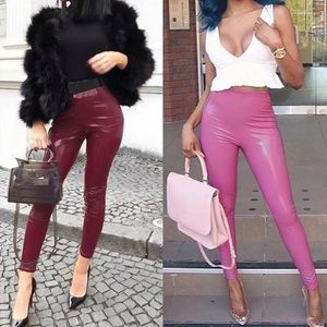 Leggings pour femmes, pantalon Sexy en cuir, jegging élastique, slim, Cosplay, vêtements en Latex PU, grande taille, vêtements de Club pour filles