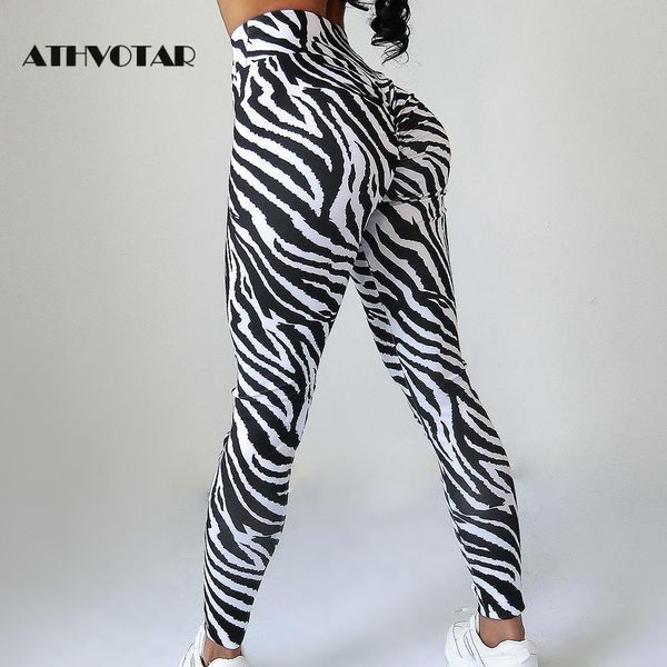 Leggings pour femmes Sexy Zebra Stripes Fitness Taille haute Femme Séchage rapide Élasticité Pantalon Slim Entraînement 230922
