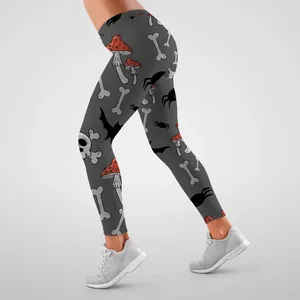 Leggings pour femmes Squelette Pantalon d'impression 3D Push Up Sports de course Slim Femme Pantalon décontracté Fitness Gym