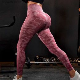 Damesleggings Sport Hoge taille Printlegging Dames Fitness Yogo Camouflage-legging Naadloze stretch Butt Lift Hardlopen Gymbroek T231104