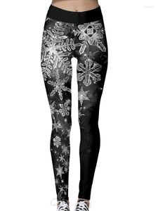 Leggings femmes sport jeggings 2023 Design de mode neige imprimé femmes pantalons taille haute collants élastique Sexy Leggins