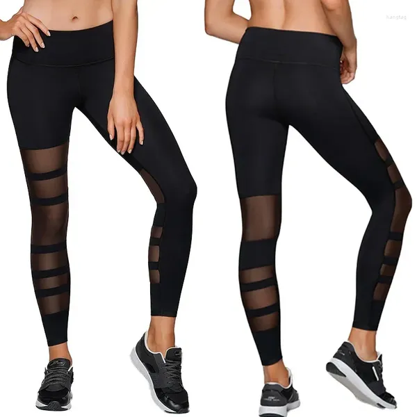 Leggings pour femmes, Streetwear, Perspective, haute élasticité, Yoga, collants épissés en maille irrégulière, sport