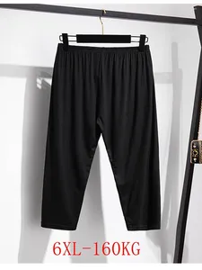 Mallas de mujer Summer Plus Seven 4XL 5XL 6XL moda cintura elástica Casual suelta Color sólido pantalones cortos altos.
