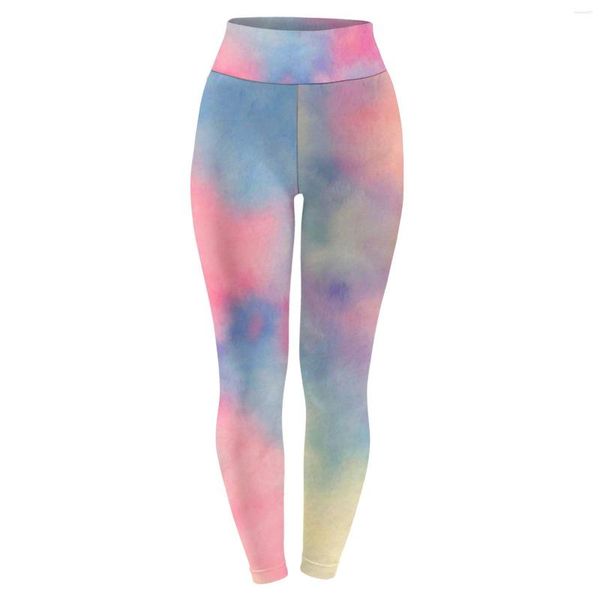 Leggings de mujer Tie Dye Mujeres Fitness Sexy Pantalones de yoga de cintura alta Medias deportivas coloridas Running Workout Gym Ropa