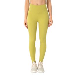 Women's Leggings Yoga Outfits Strakke Dubbelzijdige Matte Naakt Broek Hoge Taille Running Fitness Sports Capris Gym Kleding Volledige Lengte Trouses