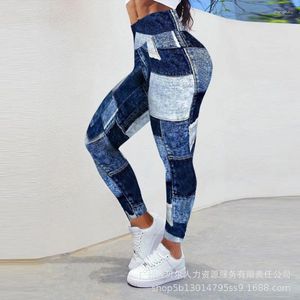 Leggings féminins wepbel y2k jean look legging femmes skinny plastique hanche haut top sport taille bodycon pantalon crayon pantalon