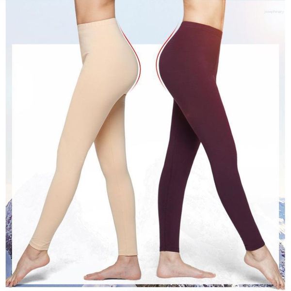 Mallas de Mujer 2023 Otoño Invierno Fitness Legging Feminina suave Color sólido Modal pantalones señoras estiramiento Leggins Mujer Y524