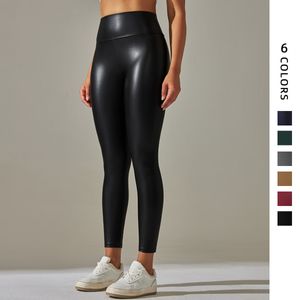 Women's Leggings Women Black Pu Leather Pants High Waist Leather Sexy Leggings Trousers Women Thick Stretch Pantalon Mujer 230907