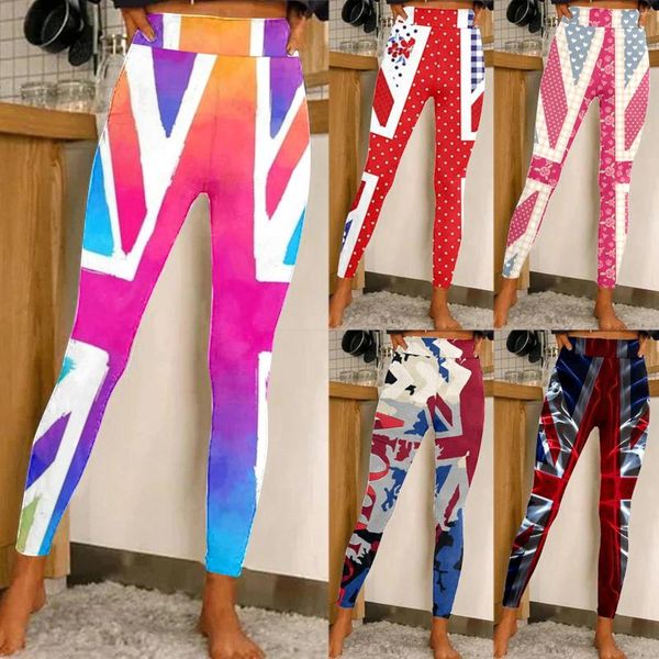 Mallas de mujer Pantalones ajustados de moda informal para mujer Push Up Gym Sports Yoga Colorful Printed Sweat Proof Trackless Tights