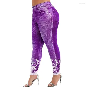 Women's Leggings Women Casual High Taille Slim Elastic Classic Denim Pants 2023 Oversized Lace Fashion Imitatie Distressed jeans jegging